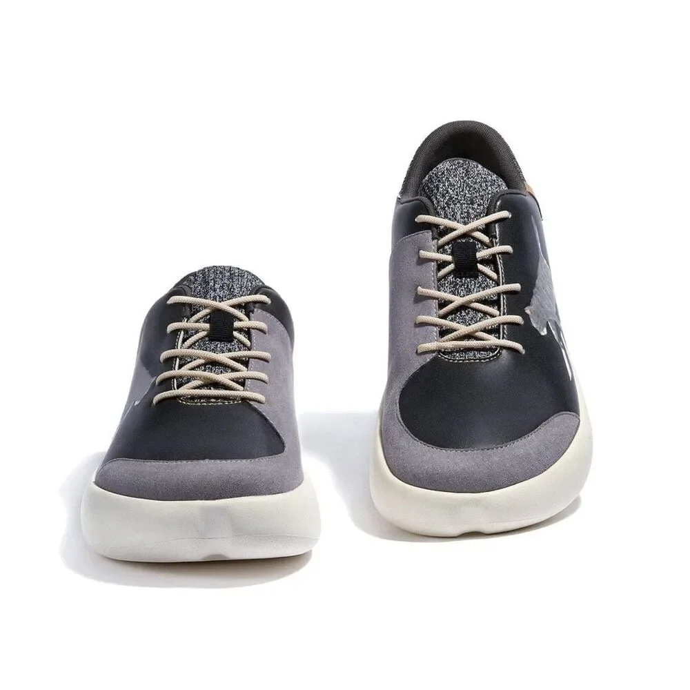UIN Men’s Sneaker Comfort Walking Travel Shoes(Fluffy Nightcrawler)